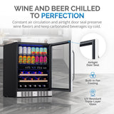 NewAir 70-Can Built-In Dual Zone Beverage Fridge AWB-400DB Beverage Centers AWB-400DB Wine Coolers Empire