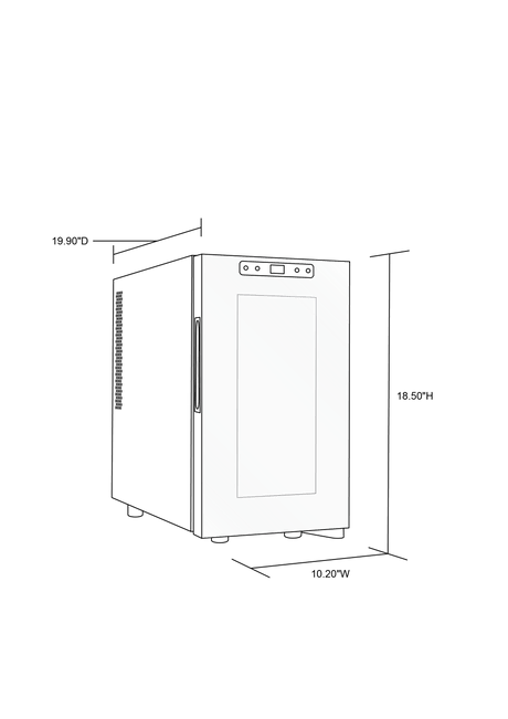 NewAir 8-Bottle Black Freestanding Countertop Wine Fridge Wine Coolers NWC08TBK00 Wine Coolers Empire
