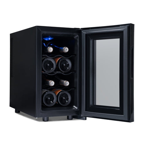 NewAir 8-Bottle Black Freestanding Countertop Wine Fridge Wine Coolers NWC08TBK00 Wine Coolers Empire