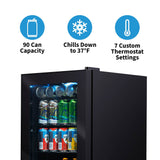 NewAir 90-Can Freestanding Black Beverage Fridge AB-850B Beverage Centers AB-850B Wine Coolers Empire