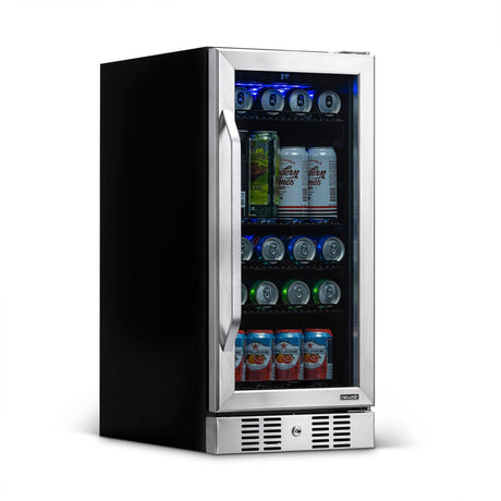 NewAir 96-Can Built-In Stainless Steel Beverage Fridge ABR-960 Beverage Centers ABR-960 Wine Coolers Empire