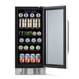 NewAir 96-Can Built-In Stainless Steel Beverage Fridge ABR-960 Beverage Centers ABR-960 Wine Coolers Empire