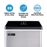 Newair Luma 28 lb. Countertop Clear Ice Maker IM200SS Ice Makers IM200SS Wine Coolers Empire