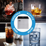 Newair Luma 28 lb. Countertop Clear Ice Maker IM200SS Ice Makers IM200SS Wine Coolers Empire