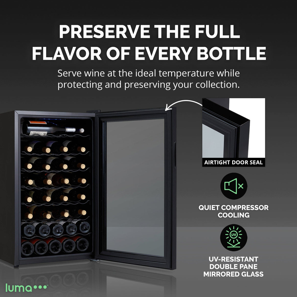 Newair Luma 51-Bottle Freestanding Wine Cooler LWC051BK00 Wine Coolers LWC051BK00 Wine Coolers Empire