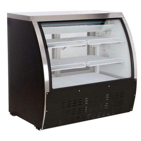 OMCAN 36" Refrigerated Floor Showcase with Black Coated Steel Exterior 50082 Refrigerators 50082 Wine Coolers Empire