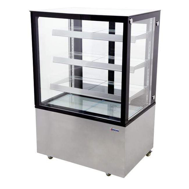 OMCAN 36" Square Glass Floor Refrigerated Display Case 44382 Refrigerators 44382 Wine Coolers Empire