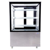 OMCAN 36" Square Glass Floor Refrigerated Display Case 44382 Refrigerators 44382 Wine Coolers Empire