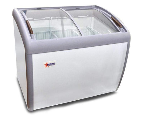 OMCAN 39" Ice Cream Display Chest Freezer with Curve Glass Top 31456 Freezers 31456 Wine Coolers Empire