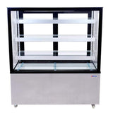 OMCAN 48" Square Glass Floor Refrigerated Display Case 44383 Refrigerators 44383 Wine Coolers Empire