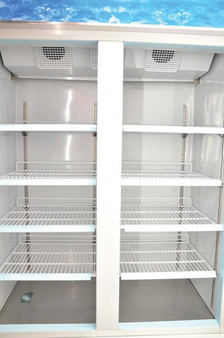 OMCAN 49" Dual Glass Door Freezer with “d” Type Breaker 50031 Freezers 50031 Wine Coolers Empire