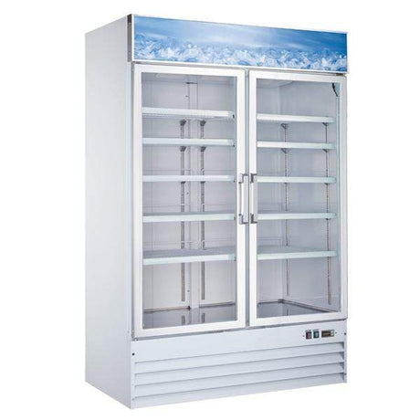 OMCAN 53" 2 Door Swinging Glass Freezer 50075 Freezers 50075 Wine Coolers Empire