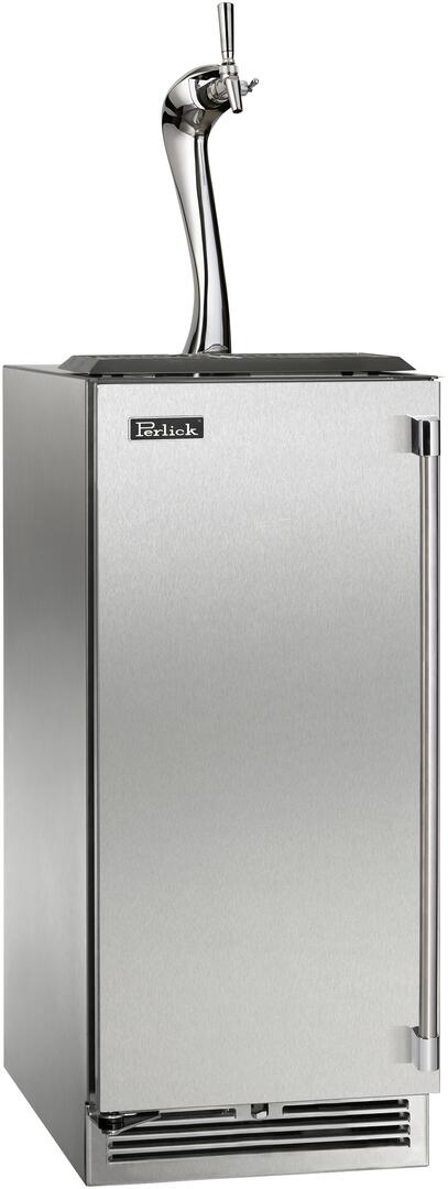 Perlick 15-Inch Signature Series Indoor Beer Dispenser with Adara Dispenser in Stainless Steel (HP15TS-4-1L-1A & HP15TS-4-1R-1A) Wine Coolers Empire