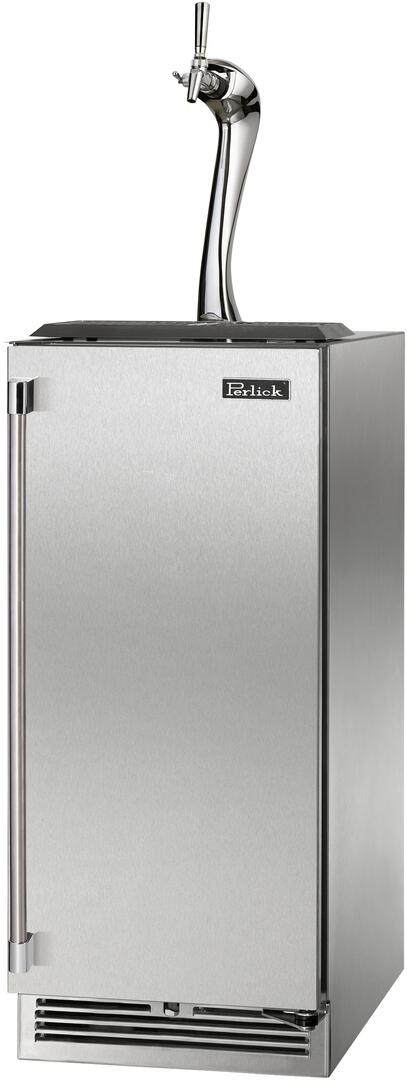 Perlick 15-Inch Signature Series Indoor Beer Dispenser with Adara Dispenser in Stainless Steel (HP15TS-4-1L-1A & HP15TS-4-1R-1A) Wine Coolers Empire