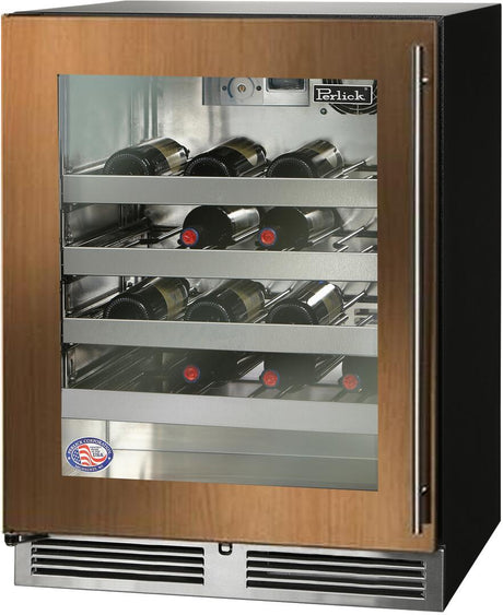 Perlick 24-Inch 32 Bottle Built-In Single Zone Wine Cooler HA24WB-4-4 Wine Coolers HA24WB-4-4L Wine Coolers Empire