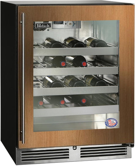 Perlick 24-Inch 32 Bottle Built-In Single Zone Wine Cooler HA24WB-4-4 Wine Coolers HA24WB-4-4R Wine Coolers Empire