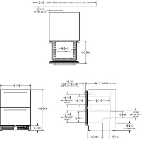 Perlick 24-Inch ADA Compliant Series Compact Freezer HA24FB-4-5DL Refrigerators HA24FB-4-5DL Wine Coolers Empire
