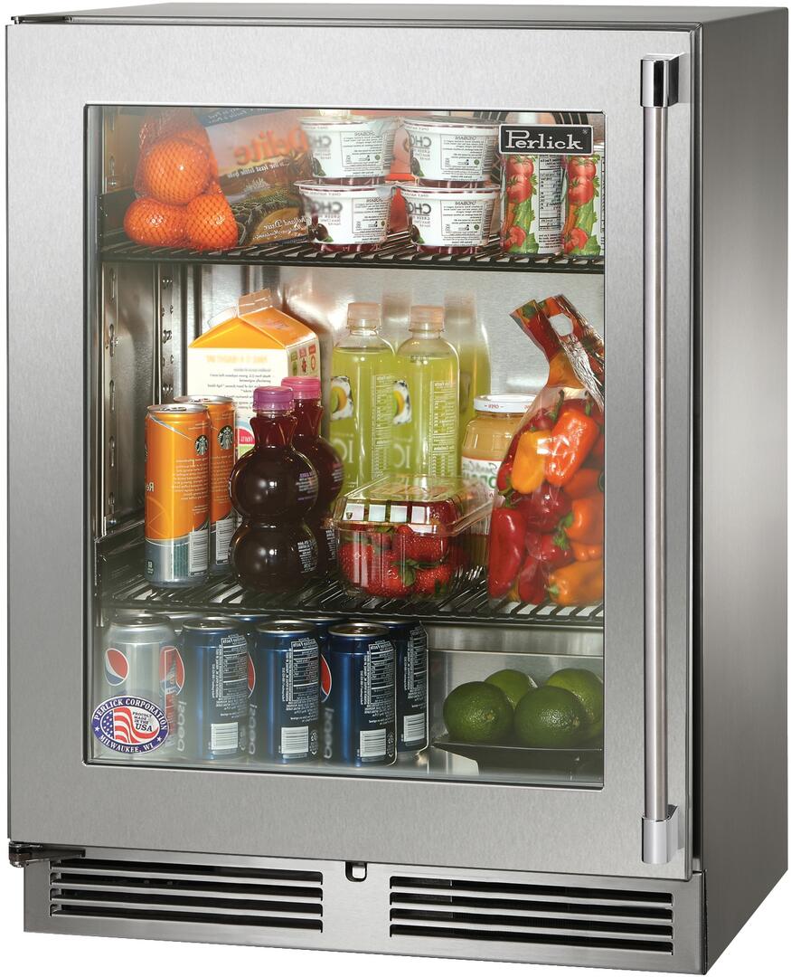 Perlick 24 inch Built-In Counter Depth Refrigerator HH24RM-4-3 Refrigerators HH24RM-4-3L Wine Coolers Empire