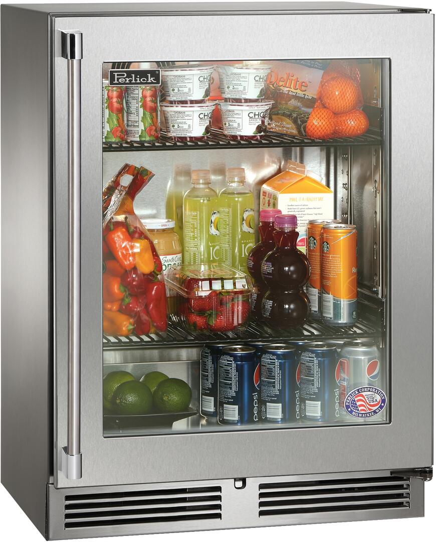 Perlick 24 inch Built-In Counter Depth Refrigerator HH24RM-4-3 Refrigerators HH24RM-4-3R Wine Coolers Empire