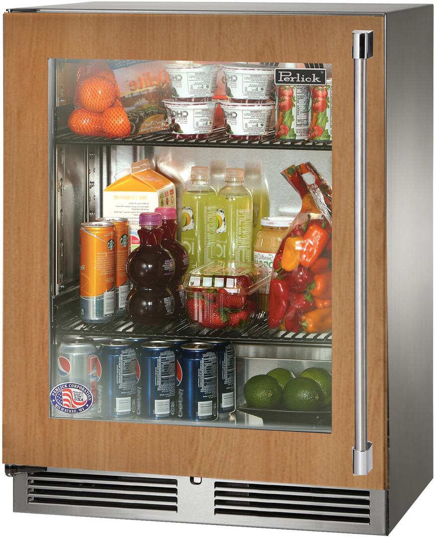 Perlick 24 inch Built-In Counter Depth Refrigerator HH24RM-4-4 Refrigerators HH24RM-4-4L Wine Coolers Empire