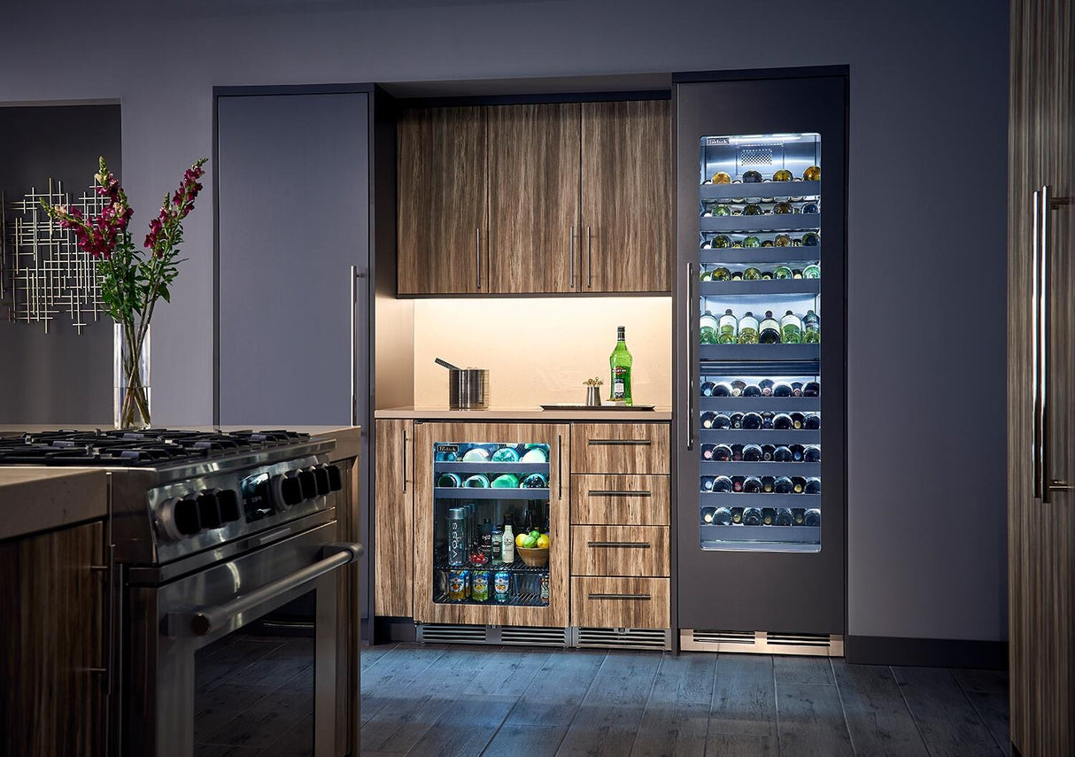 Perlick 24-Inch Built-In Single Zone Wine Cooler with 94 Bottle Capacity, Panel Ready, with Glass Window Opening, Star-K Certification CR24W-1-4 Wine Coolers Wine Coolers Empire