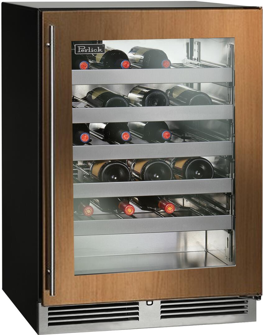 Perlick 24 inch C Series Built-In Single Zone Wine Cooler HC24WB-4-4 Wine Coolers HC24WB-4-4R Wine Coolers Empire