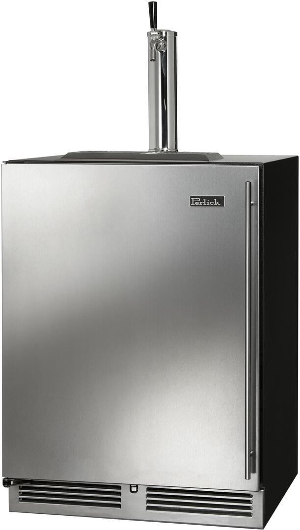 Perlick 24-Inch C-Series Indoor Beer Dispenser with 5.2 cu. ft. Capacity in Stainless Steel (HC24TB-4-1L-1 & HC24TB-4-1R-1) Wine Coolers Empire