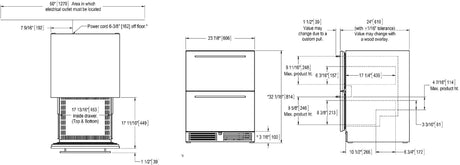 Perlick 24 inch Series Counter Depth Refrigerator Drawer HA24RB-4-6 Refrigerators Wine Coolers Empire