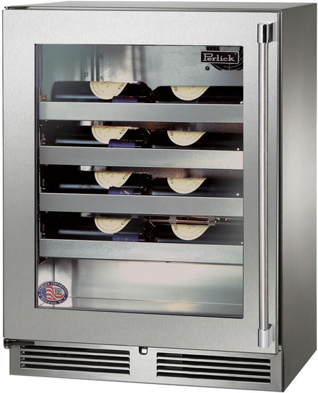 Perlick 24 inch Signature Series 20 Bottle Wine Cooler HH24WS-4-3 Wine Coolers HH24WS-4-3L Wine Coolers Empire