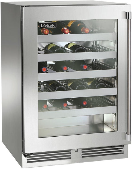 Perlick 24 inch Signature Series 45 Bottle Wine Cooler HP24WO-4-3 Wine Coolers HP24WO-4-3L Wine Coolers Empire