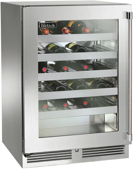 Perlick 24 inch Signature Series 45 Bottle Wine Cooler HP24WS-4-3 Wine Coolers HP24WS-4-3L Wine Coolers Empire