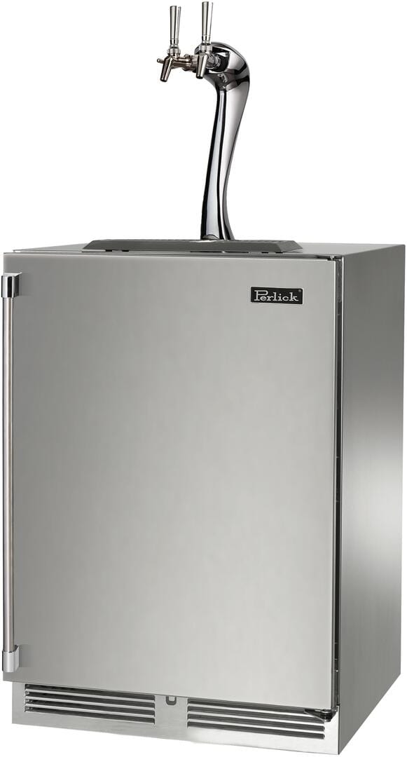 Perlick 24-Inch Signature Series Beer Dispenser HP24TS-4-1-2A Kegerators HP24TS-4-1R-2A Wine Coolers Empire