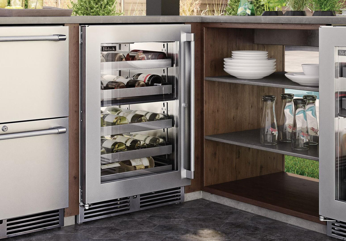 Perlick 24 inch Signature Series Built-In Wine Cooler HP24DM-4-3 Wine Coolers Wine Coolers Empire