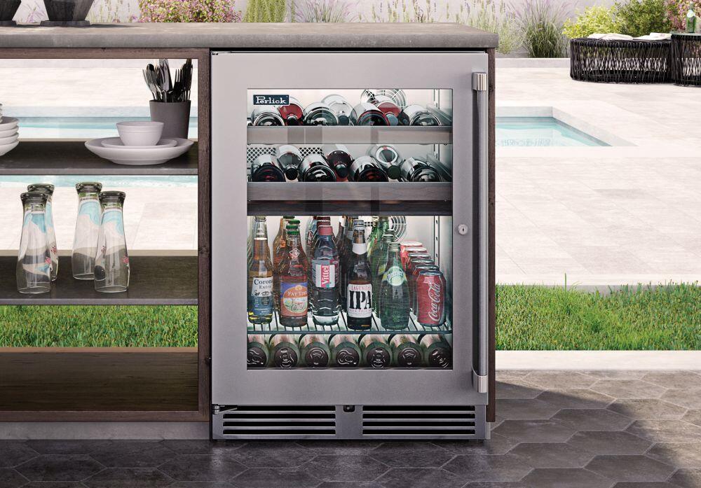 Perlick 24 inch Outdoor Built-In Beverage Center Front View