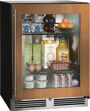 Perlick C Series 24-Inch Built-In Counter Depth Compact Refrigerator with 5.2 cu. ft. Capacity, Panel Ready with Glass Door (HC24RB-4-4L & HC24RB-4-4R) Wine Coolers Empire