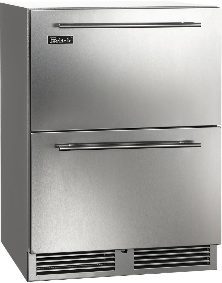 Perlick C Series 24-Inch Outdoor Built-In Counter Depth Drawer Refrigerator with 5.2 cu. ft. Capacity in Stainless Steel (HC24RO-4-5) Wine Coolers Empire