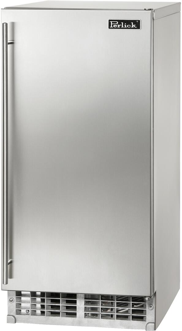 Perlick Series 15-Inch Outdoor Undercounter Ice Maker, 55 lbs Daily, ADA Compliant, Panel Ready, and Reversible Hinge (H50IMW-AD) Wine Coolers Empire