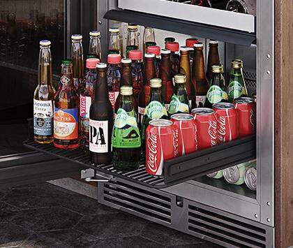 Perlick Series 24-Inch Built-In Beverage Center with 4.8 cu. ft. Capacity in Stainless Steel with Glass Door (HA24BB-4-3L & HA24BB-4-3R) Wine Coolers Empire