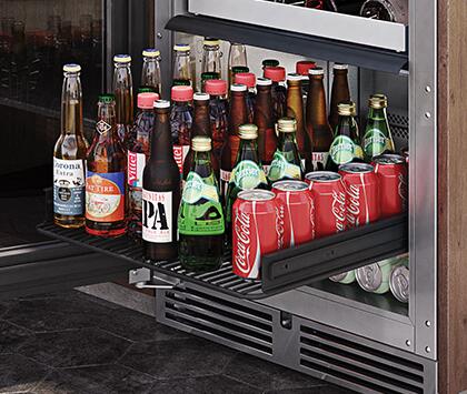 Perlick Series 24-Inch Built-In Beverage Center with 4.8 cu. ft. Capacity, Panel Ready with Glass Door (HA24BB-4-4L & HA24BB-4-4R) Wine Coolers Empire