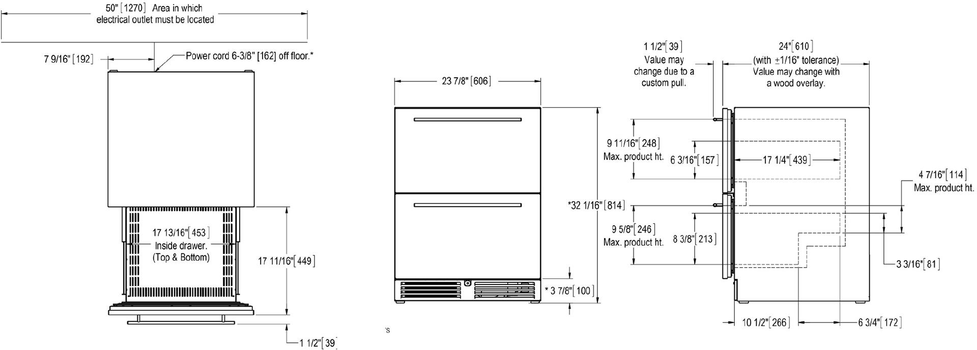 Perlick Series 24-Inch Built-In Counter Depth Drawer Refrigerator with 4.8 cu. ft. Capacity in Stainless Steel (HA24RB-4-5) Wine Coolers Empire