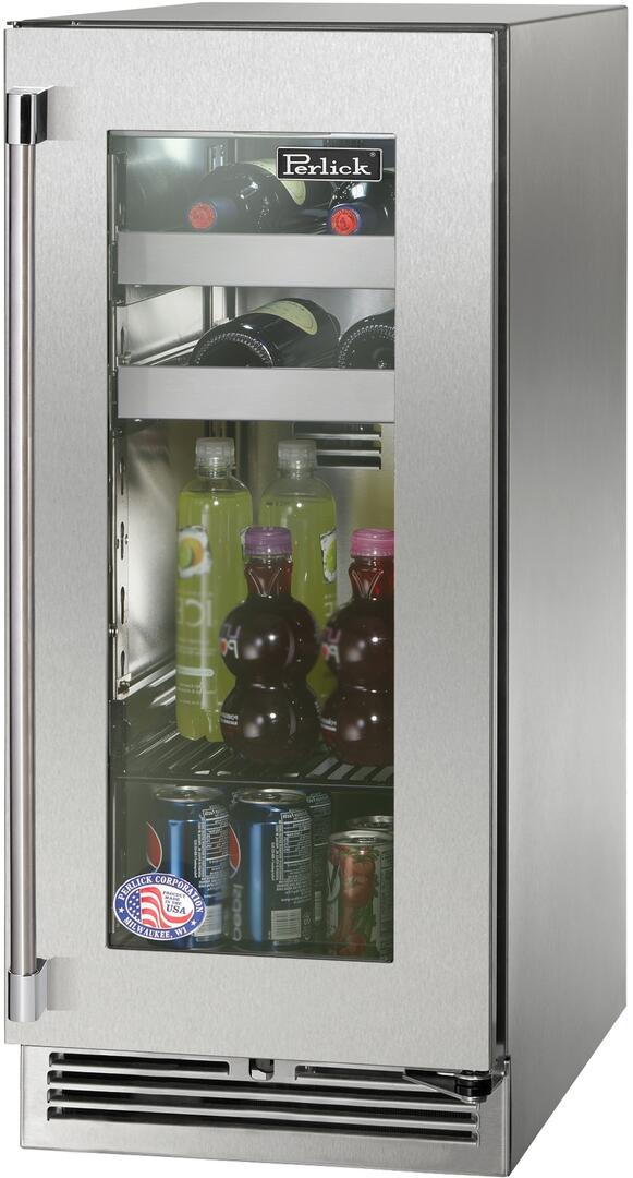 Perlick 15 inch Signature Series 2.8 cu.ft. Beverage Center right front view