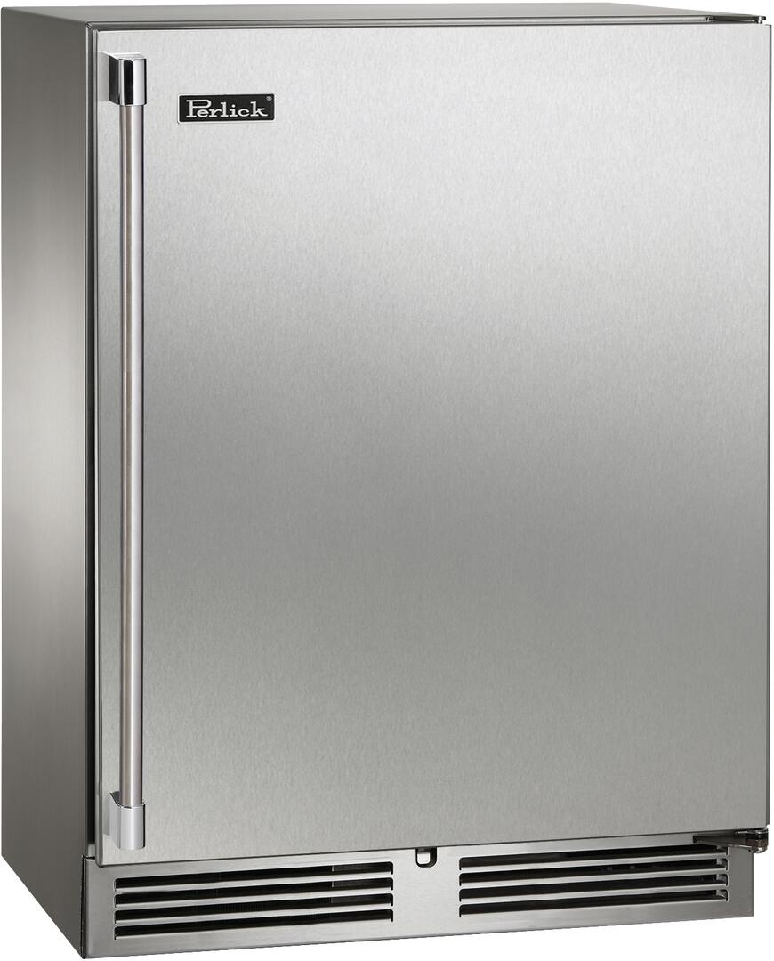 Perlick Signature Series 24-Inch 3.1 cu. ft. Capacity Built-In Beverage Center with 3.1 cu. ft. Capacity in Stainless Steel (HH24BS-4-1L & HH24BS-4-1R) Wine Coolers Empire