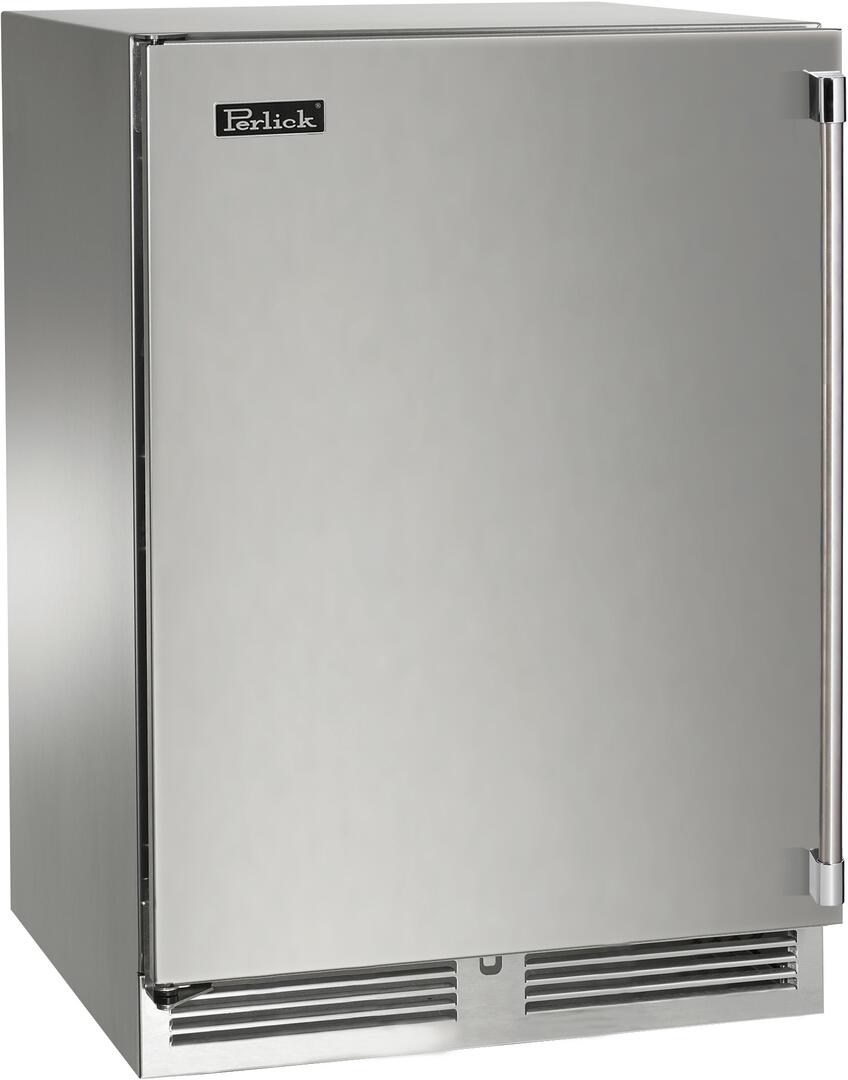 Perlick Signature Series 24-Inch Built-In Counter Depth Compact Freezer with 5.2 cu. ft. Capacity in Stainless Steel (HP24FS-4-1L & HP24FS-4-1R) Wine Coolers Empire