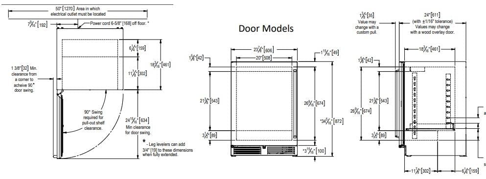 Perlick Signature Series 24-Inch Outdoor Built-In Counter Depth Compact Refrigerator with 5.2 cu. ft. Capacity in Stainless Steel and Glass Door (HP24RO-4-3L & HP24RO-4-3R) Wine Coolers Empire