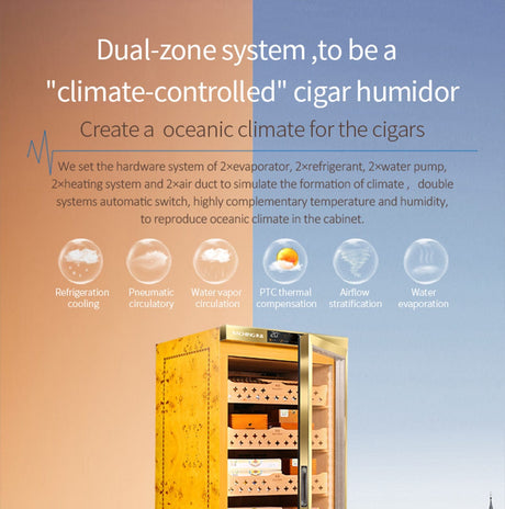 Raching MON1800 Precision Climate Controlled Cigar Humidor Cabinet Cigar Humidors Wine Coolers Empire