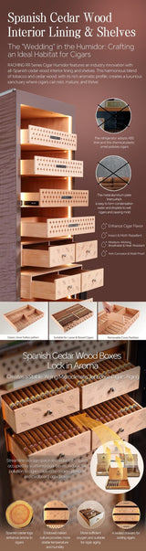 Raching RR980 Series Electric Cigar Humidor Cigar Humidors Wine Coolers Empire