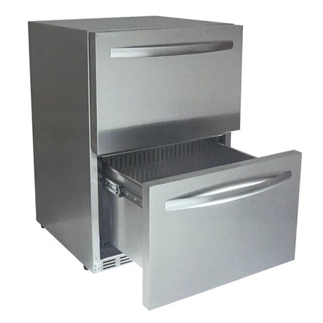 RCS 24-Inch 5.3 Cu. Ft. Outdoor Rated Dual Drawer Refrigerator REFR4 Refrigerators REFR4 Wine Coolers Empire