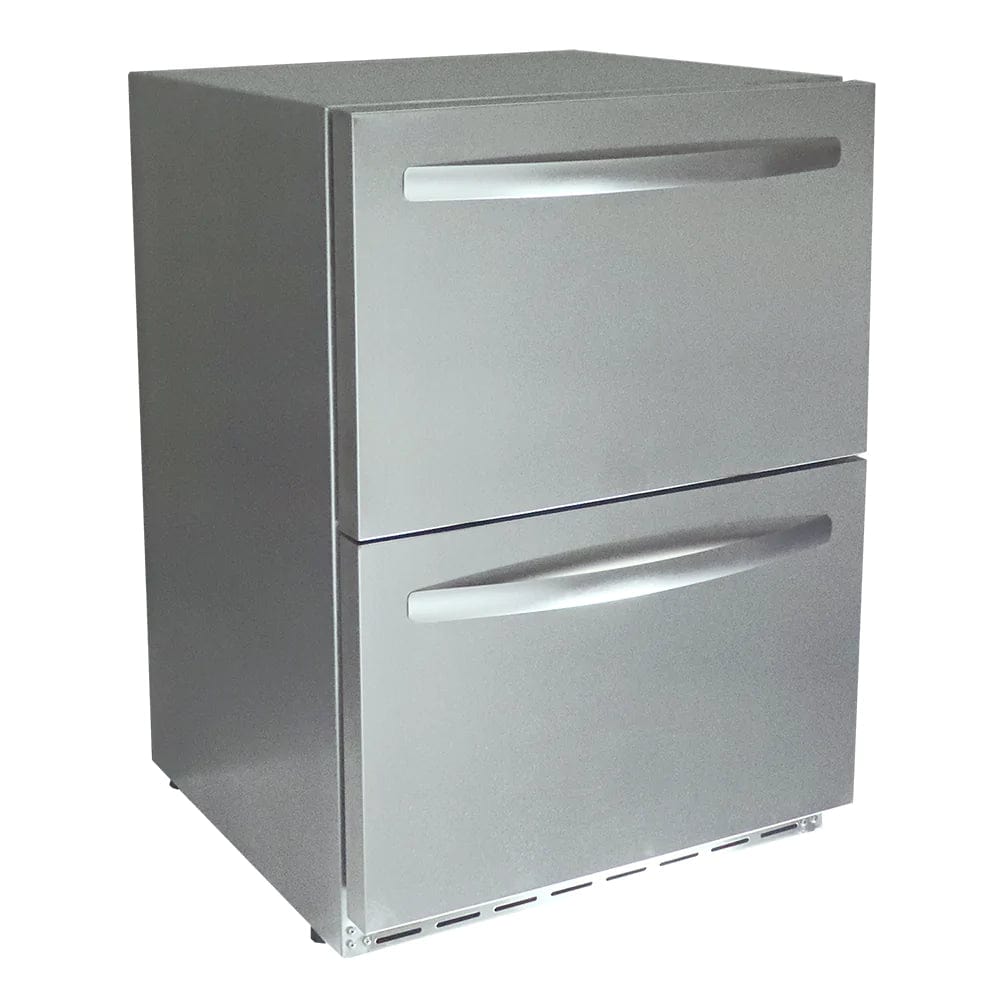 RCS 24-Inch 5.3 Cu. Ft. Outdoor Rated Dual Drawer Refrigerator REFR4 Wine Coolers Empire