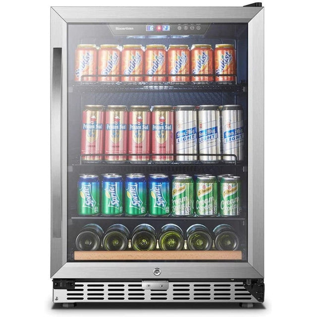 Sinoartizan 110 Cans 6 Bottles Single Zone Beverage Coolers ST-54D Beverage Centers ST-54BC Wine Coolers Empire