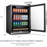 Sinoartizan 110 Cans 6 Bottles Single Zone Beverage Coolers ST-54D Beverage Centers ST-54BC Wine Coolers Empire